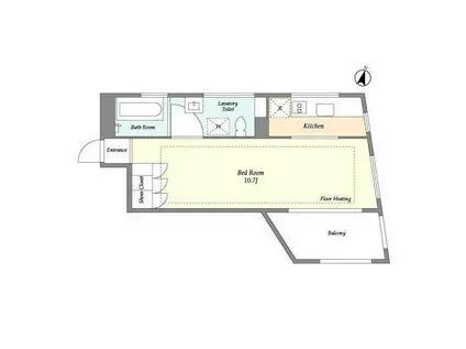 TREFORM(ワンルーム/3階)の間取り写真