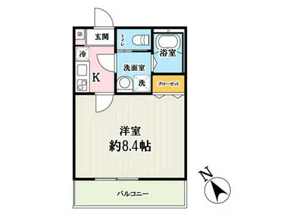 キャメル大宮西(1K/3階)の間取り写真