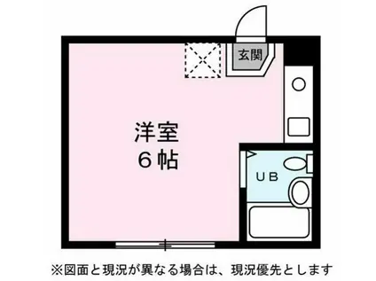 アーバンスクエア江原町B棟(ワンルーム/1階)の間取り写真