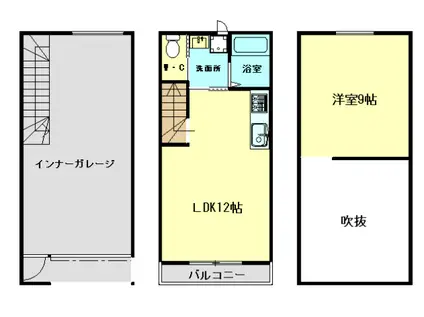 ダイワーズ感田ベースI(1LDK/1階)の間取り写真