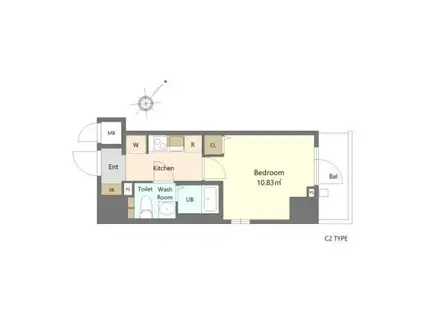 N-STAGE ISEHARAII(1K/6階)の間取り写真