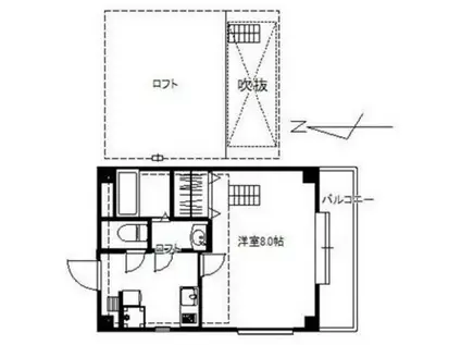 シャンボール中野(1K/4階)の間取り写真