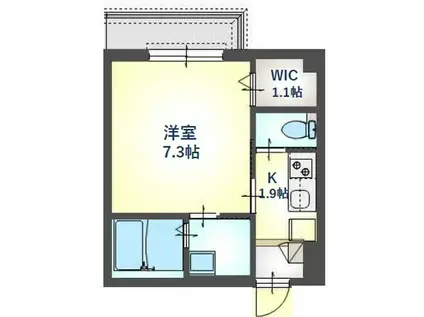 BONHEUR ETERNEL(1K/3階)の間取り写真