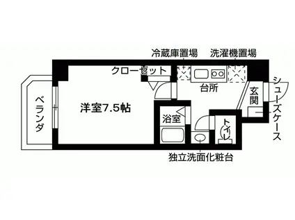 NASIC望が丘(1K/7階)の間取り写真