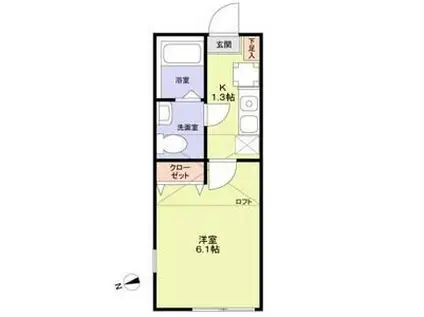 エヌ-ハーバー ラグーン エスイー(1K/2階)の間取り写真