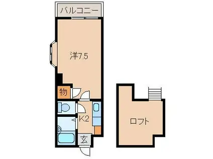 プルミエールメゾンクロダ(1K/4階)の間取り写真