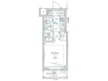 ラフィスタ品川戸越(1K/4階)の間取り写真
