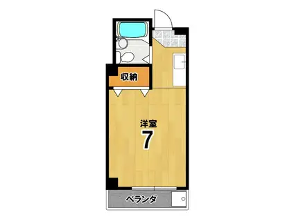 NKTハイツ(1K/2階)の間取り写真