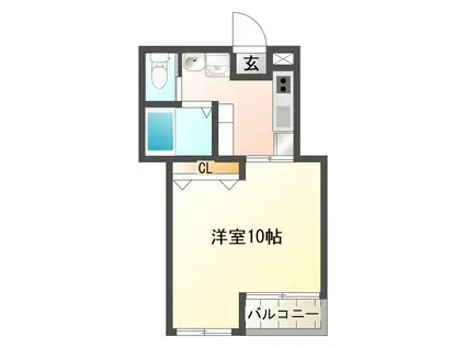 パウゼI(1K/3階)の間取り写真