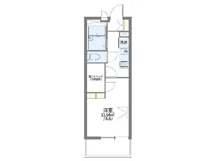 レオパレスYAMAZAKI(1K/2階)の間取り写真