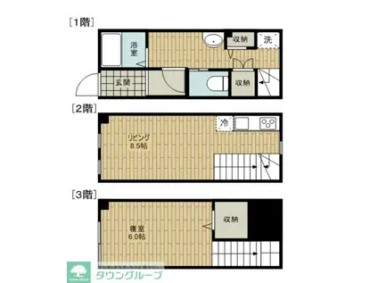 MOK-TERRACE 358(1LDK/1階)の間取り写真