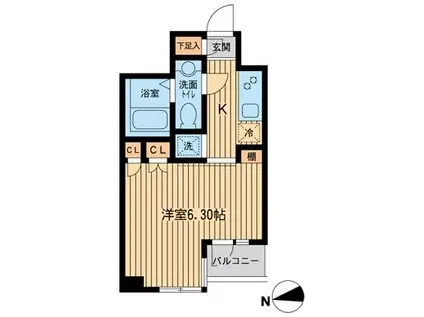 KDXレジデンス東新宿(1K/10階)の間取り写真