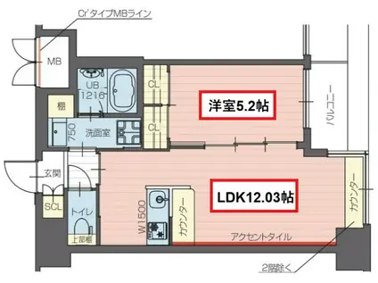 プレジオ長田(1LDK/9階)の間取り写真