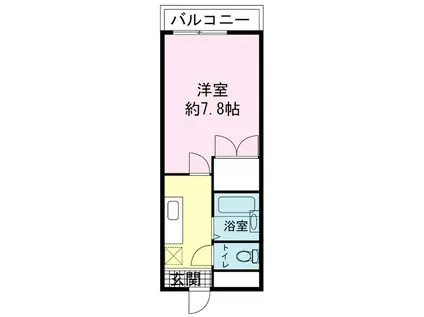 アレックスK(1K/1階)の間取り写真