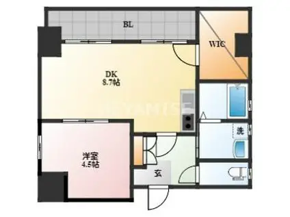 リベルテかじや町(1LDK/6階)の間取り写真