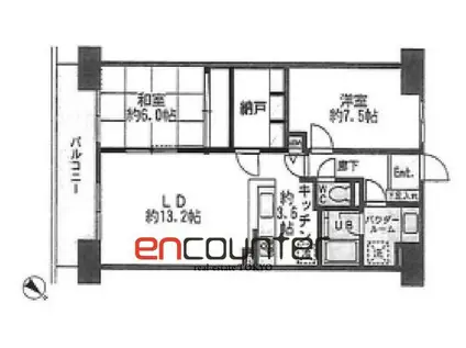 ドゥーエ南長崎(2SLDK/5階)の間取り写真