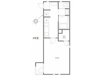 モダンアパートメント武蔵小山(1K/3階)の間取り写真