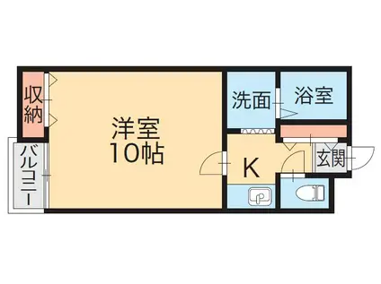 ぐりーんすくえあ(1K/1階)の間取り写真