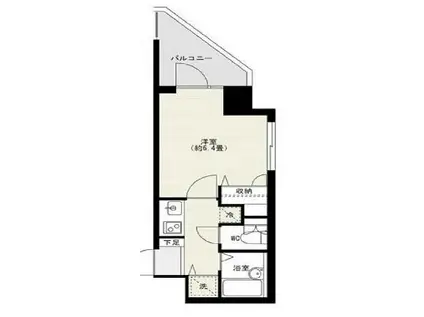 シンシア西早稲田(1K/2階)の間取り写真