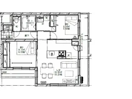和 二十四軒(2LDK/2階)の間取り写真
