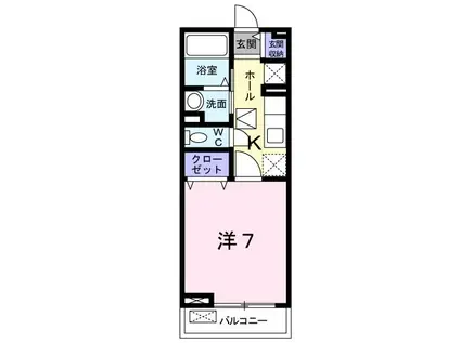 メゾン恋都(1K/1階)の間取り写真