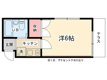 メゾンサンランデュ(1K/1階)の間取り写真