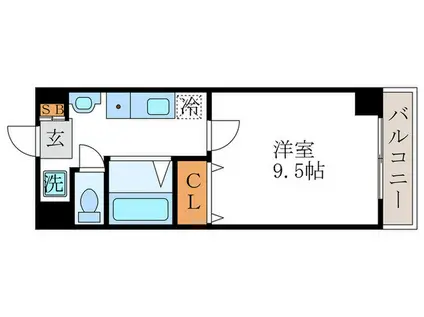 コンドミニオ531(1K/3階)の間取り写真