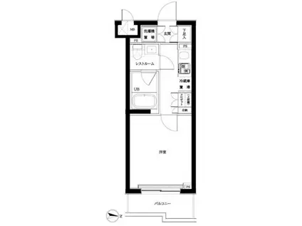 ルーブル武蔵新城弐番館(1K/5階)の間取り写真