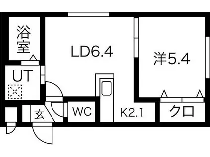 LOUIS I(1LDK/4階)の間取り写真