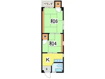 サンドリアマンション(2K/3階)の間取り写真