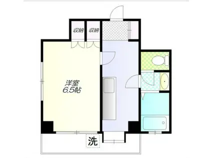 アネックスM(1K/6階)の間取り写真