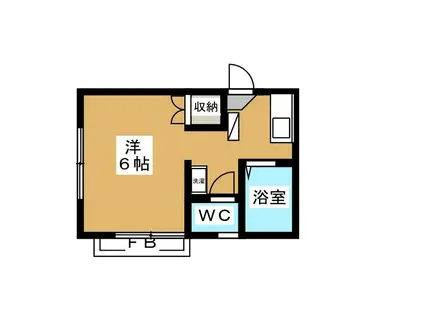 モンシャトー(ワンルーム/2階)の間取り写真