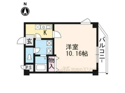 エリーフラッツ上桂(1K/2階)の間取り写真