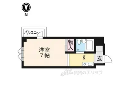 フォレスト(1K/2階)の間取り写真