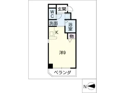 シャルム久屋(ワンルーム/8階)の間取り写真
