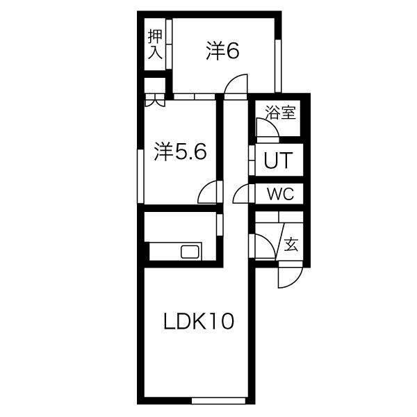 プレセアパレス(2LDK/3階)の間取り写真