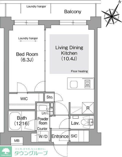 コンフォリア・リヴ文京護国寺(1LDK/3階)の間取り写真