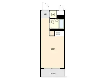 プラザ新川崎(ワンルーム/1階)の間取り写真