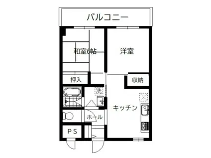 コーポヨシハマ(2DK/2階)の間取り写真