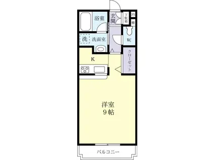 メゾン・ド・カミミト(1K/2階)の間取り写真