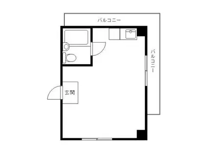 大蔵ビル(ワンルーム/2階)の間取り写真