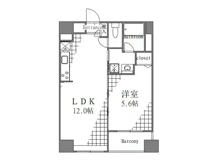 レジデンシャルスター三ノ輪(1LDK/4階)の間取り写真