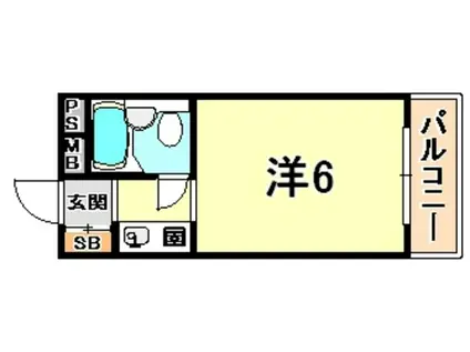 ダイドーメゾン六甲(ワンルーム/1階)の間取り写真