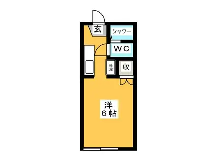 メゾン・カルガ(1K/1階)の間取り写真