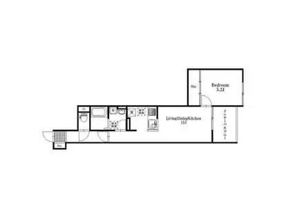 シャトネルB(1LDK/1階)の間取り写真