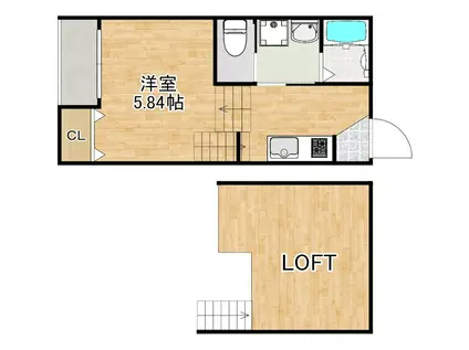 アルバトロスIII(1K/1階)の間取り写真