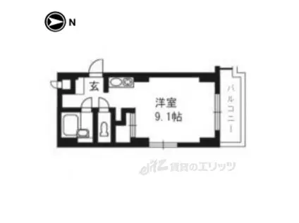 コア・ワン(1K/3階)の間取り写真