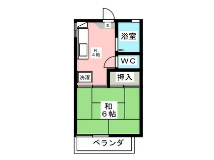 第三足立ハイツ(1K/2階)の間取り写真