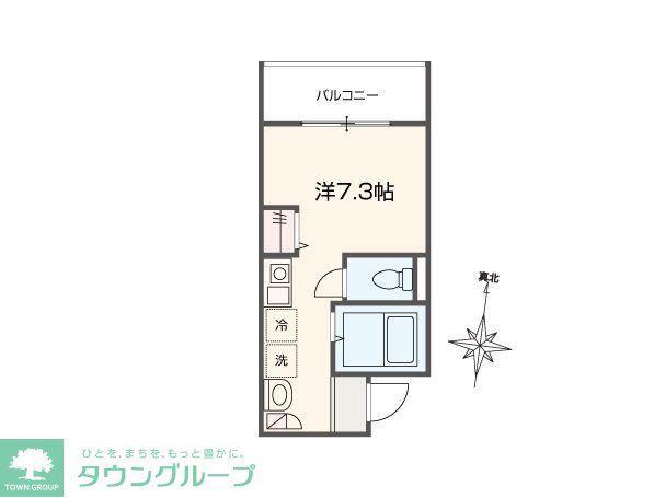 MELLAS座間(ワンルーム/1階)の間取り写真