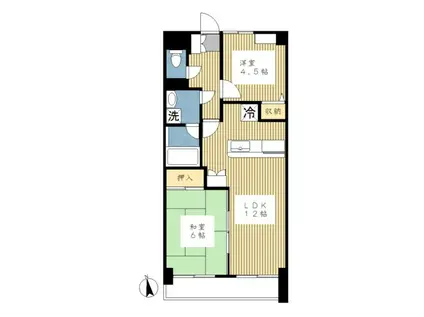 TS GARDENあざみ野(2LDK/3階)の間取り写真